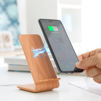 Wood Effect Wireless Charger with Stand Qistan InnovaGoods